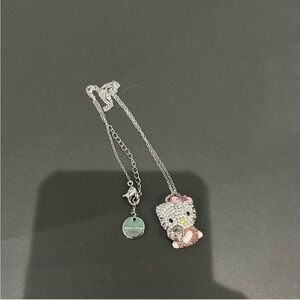 Swarovski Hello Kitty Silver and Pink Necklace